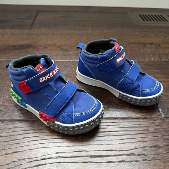 Sketchers Brick Kicks Blue High-Top Shoes - Picture 1 of 7